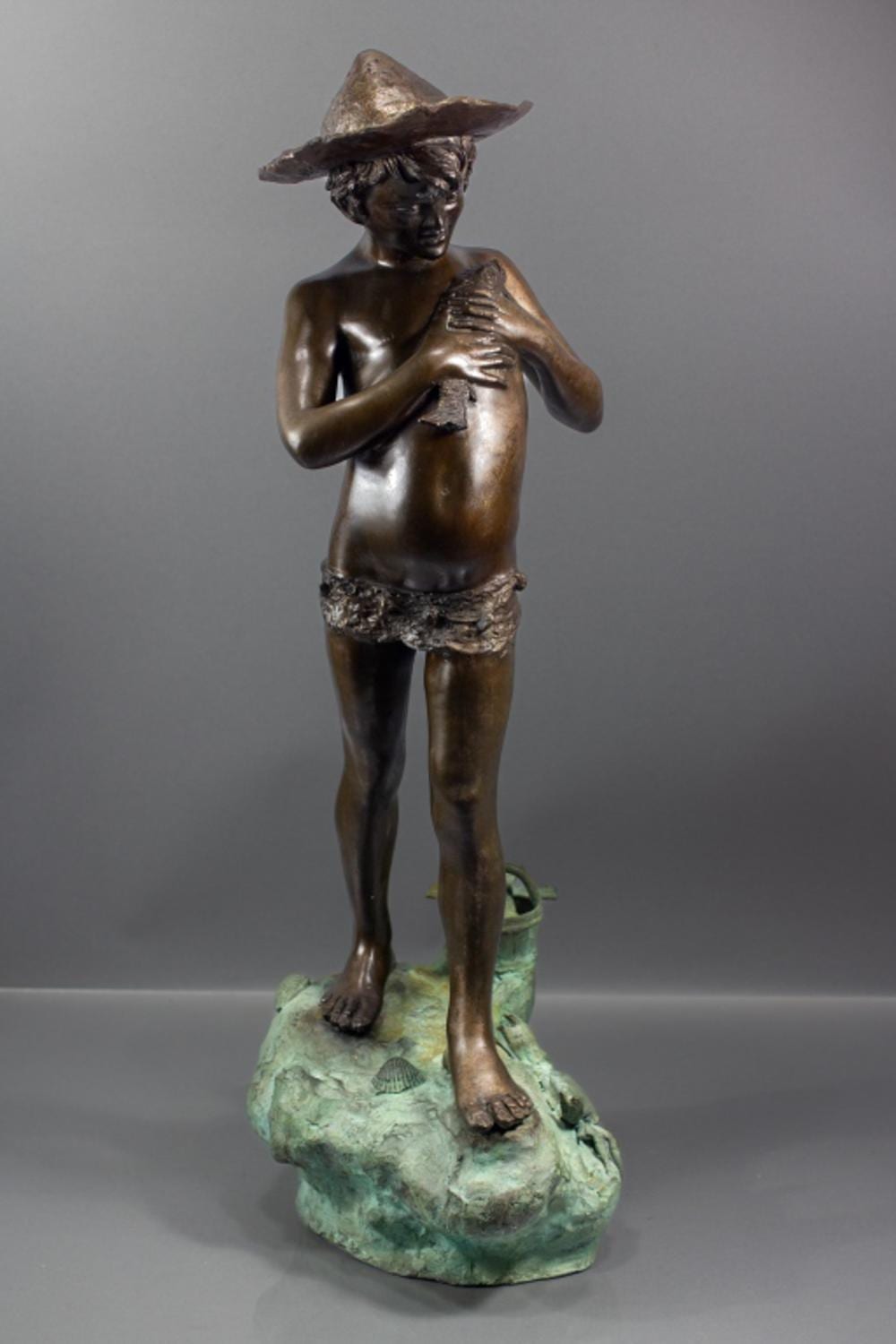 Giovanni Varlese comparable auction result: giovanni varlese pescatorello bronze sculpture