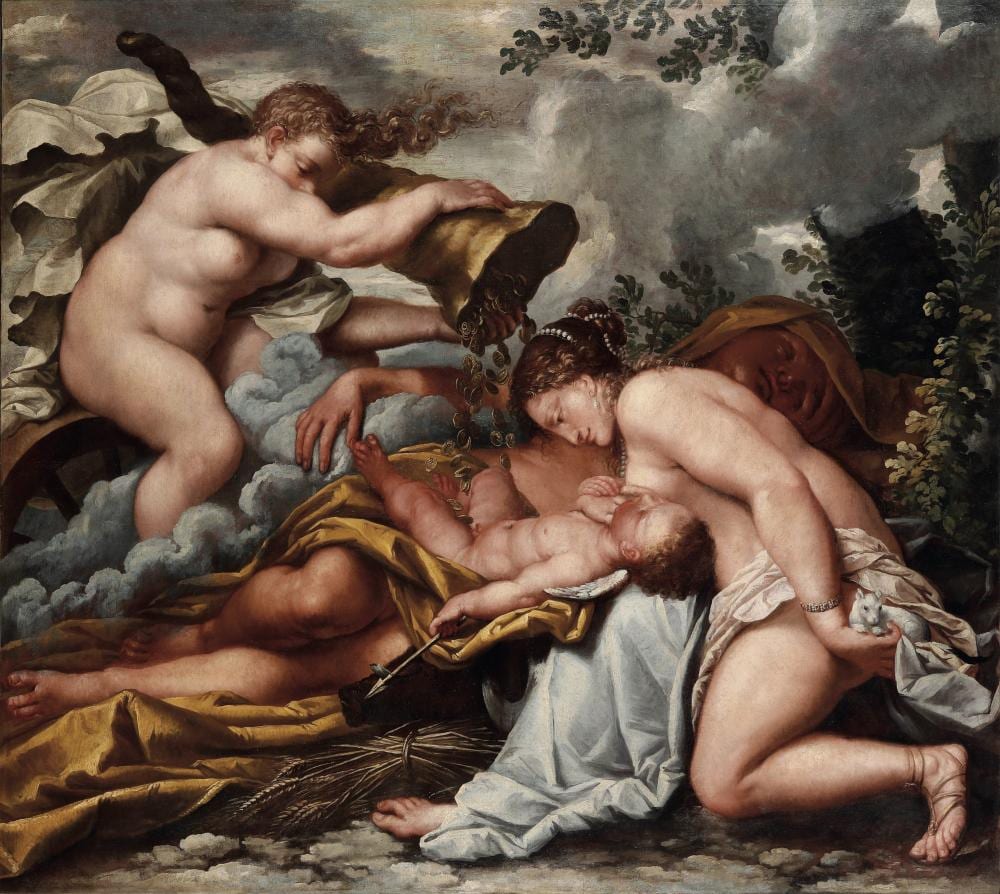 Pietro Liberi comparable auction result: pietro liberi 1614 padova 1687 venezia la fortuna arricchisce l amore virtuoso
