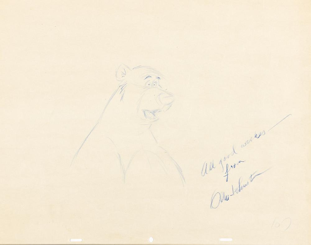Ollie Johnston comparable auction result: disney ollie johnston 1912 2008 baloo