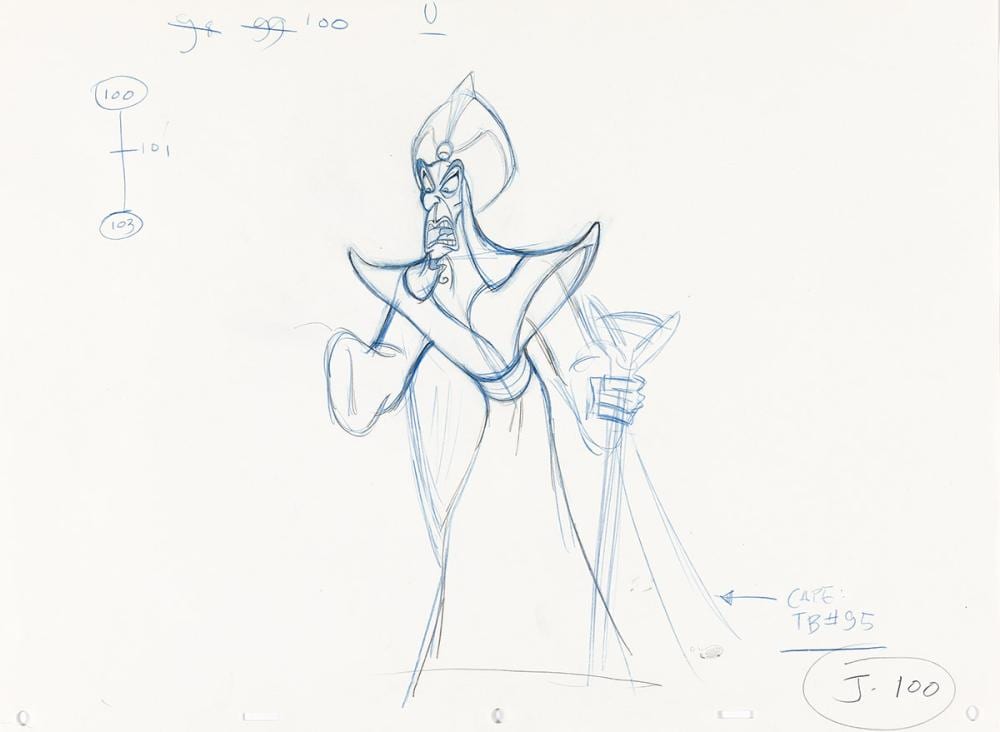 Ken Duncan comparable auction result: disney ken duncan 1954 aladdin jafar