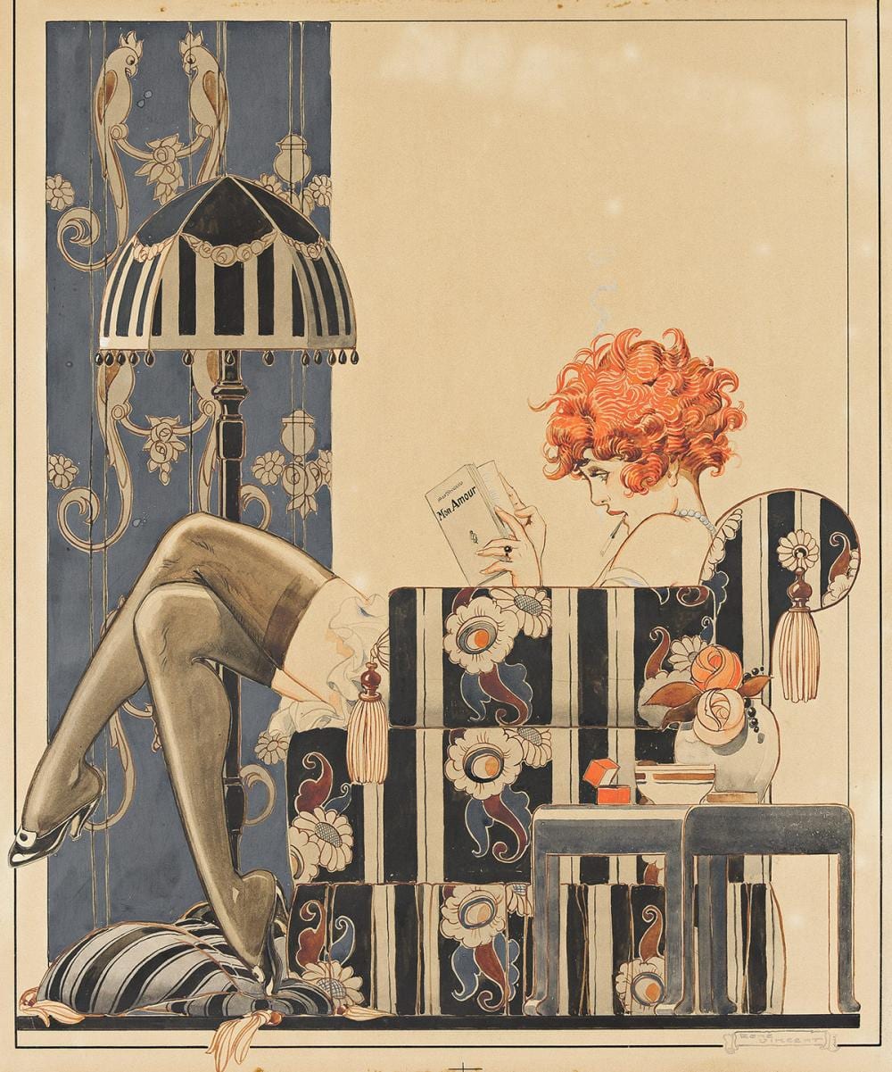 Rene Vincent comparable auction result: rene vincent 1879 1936 mon amour