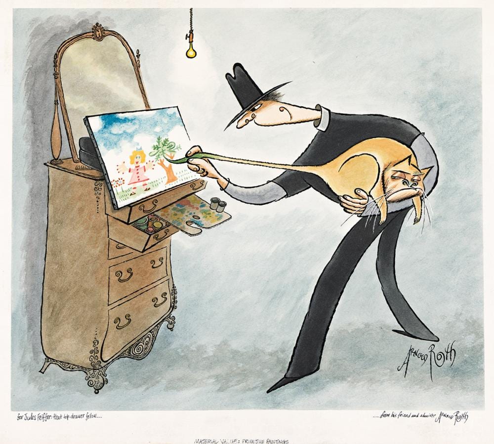 Arnold Roth comparable auction result: arnold roth 1929 material value primitive paintings