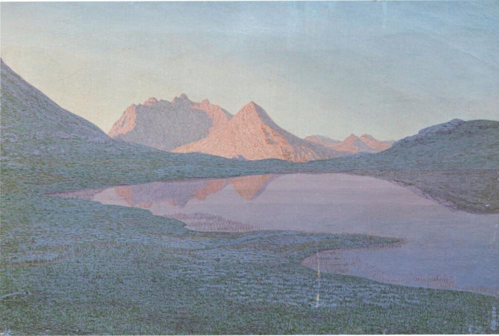 Alexandre Perrier comparable auction result: mountainous landscape paysage de montagne