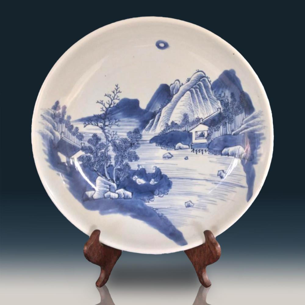 A Fine Kangxi Period Chinese Blue And White Plate sold by RB Fine Arts, lot 12 — auction record photograph