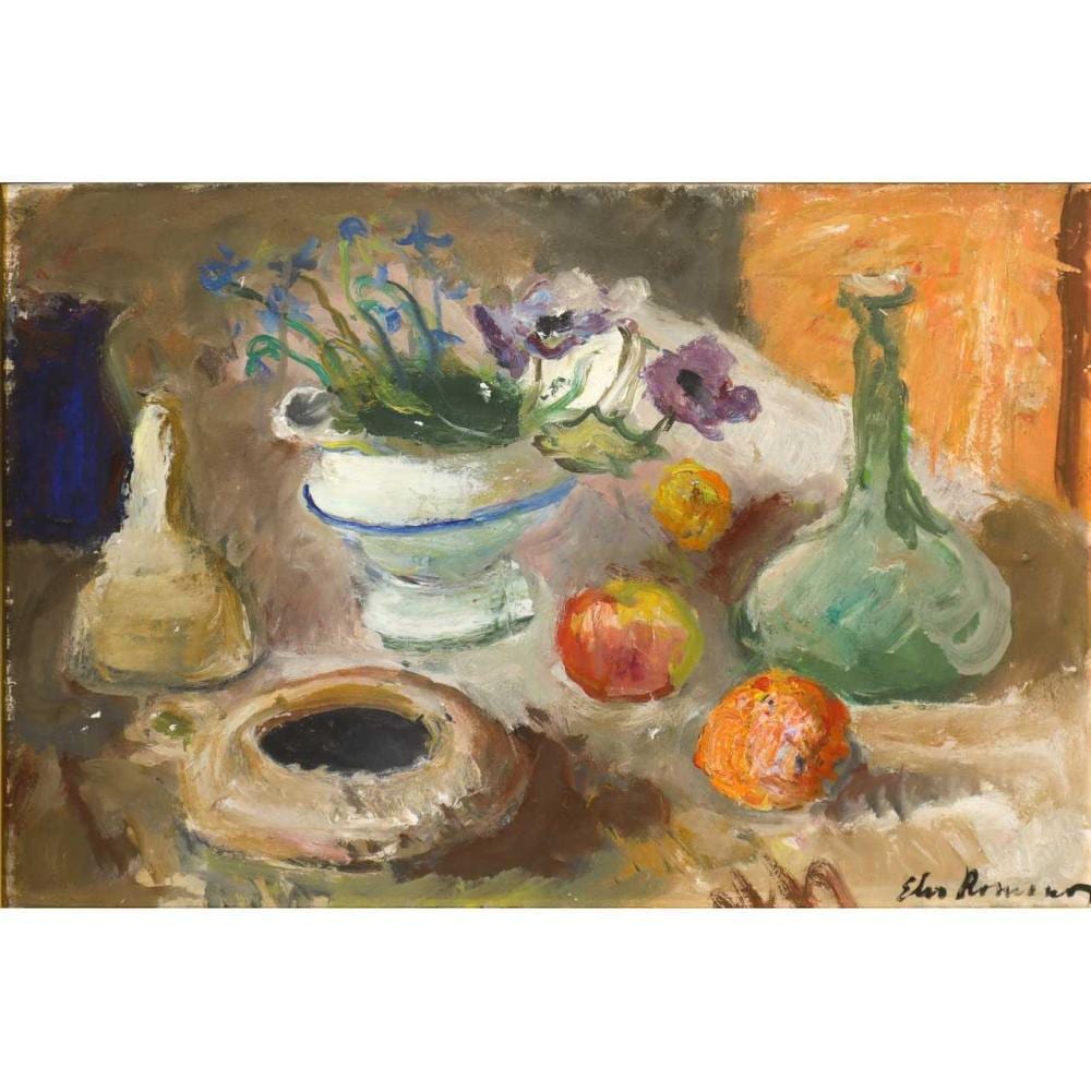 Elio Romano comparable auction result: elio romano trapani 1909 catania 1996 still life of flowers and fruit