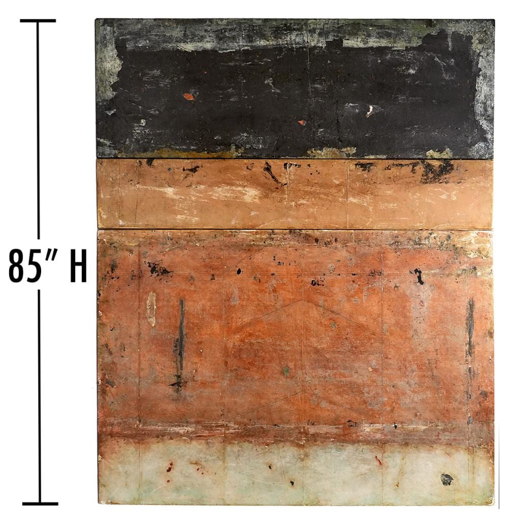 Marcia Myers comparable auction result: marcia myers scavi triptych on linen