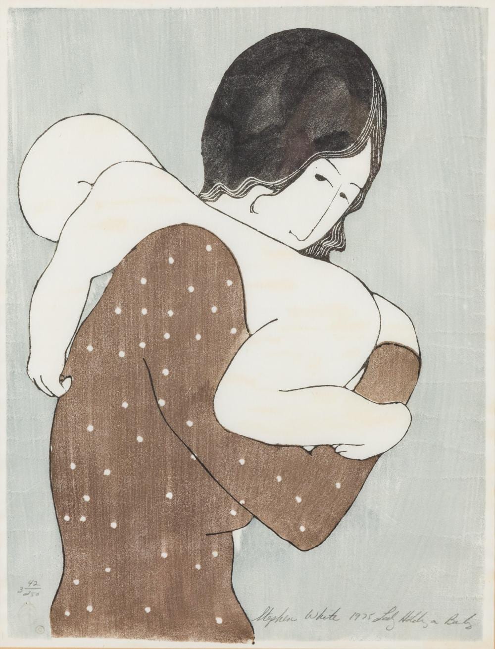 stephen white nc lady holding baby woodcut · Everard Auctions and Appraisals · 2024-06-25 Stephen White comparable auction result: stephen white nc lady holding baby woodcut