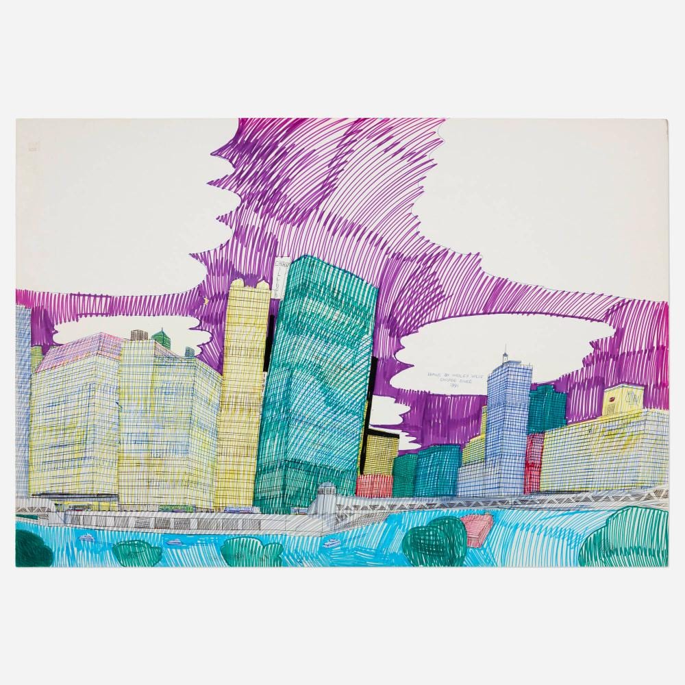 Wesley Willis comparable auction result: wesley willis chicago river