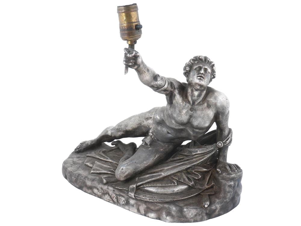 Jean-Pierre Cortot comparable auction result: signed metal figural lamp after jean pierre cortot
