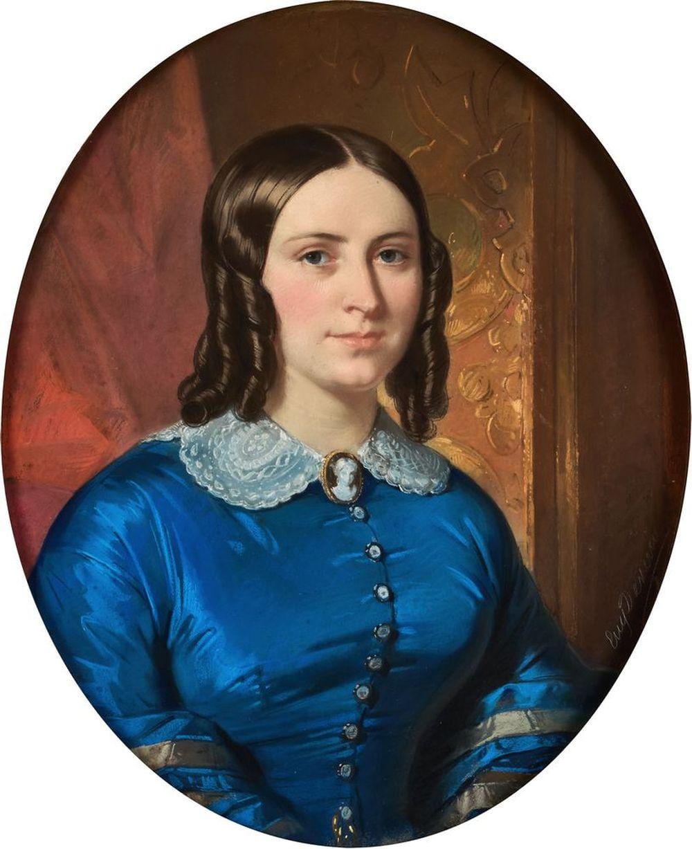 Eugène Devéria comparable auction result: eug ne dev ria 1808 1865 portrait of marie suzanne de tromelin