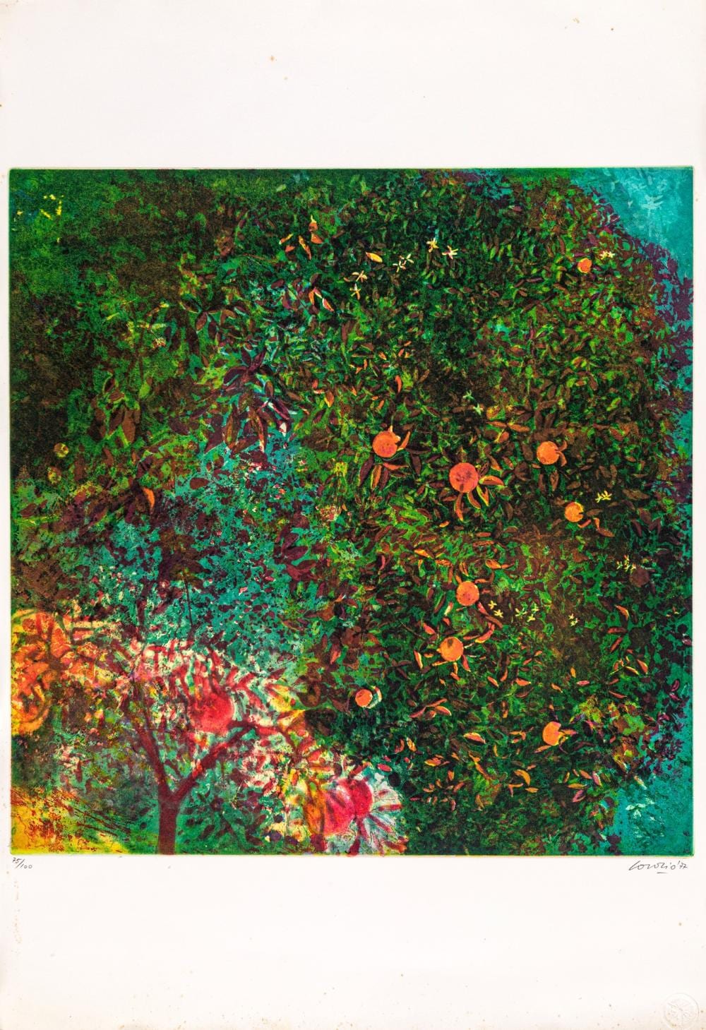 Nino Cordio comparable auction result: nino cordio 1937 2000 etching by nino cordio the pomegranate in the orange grove