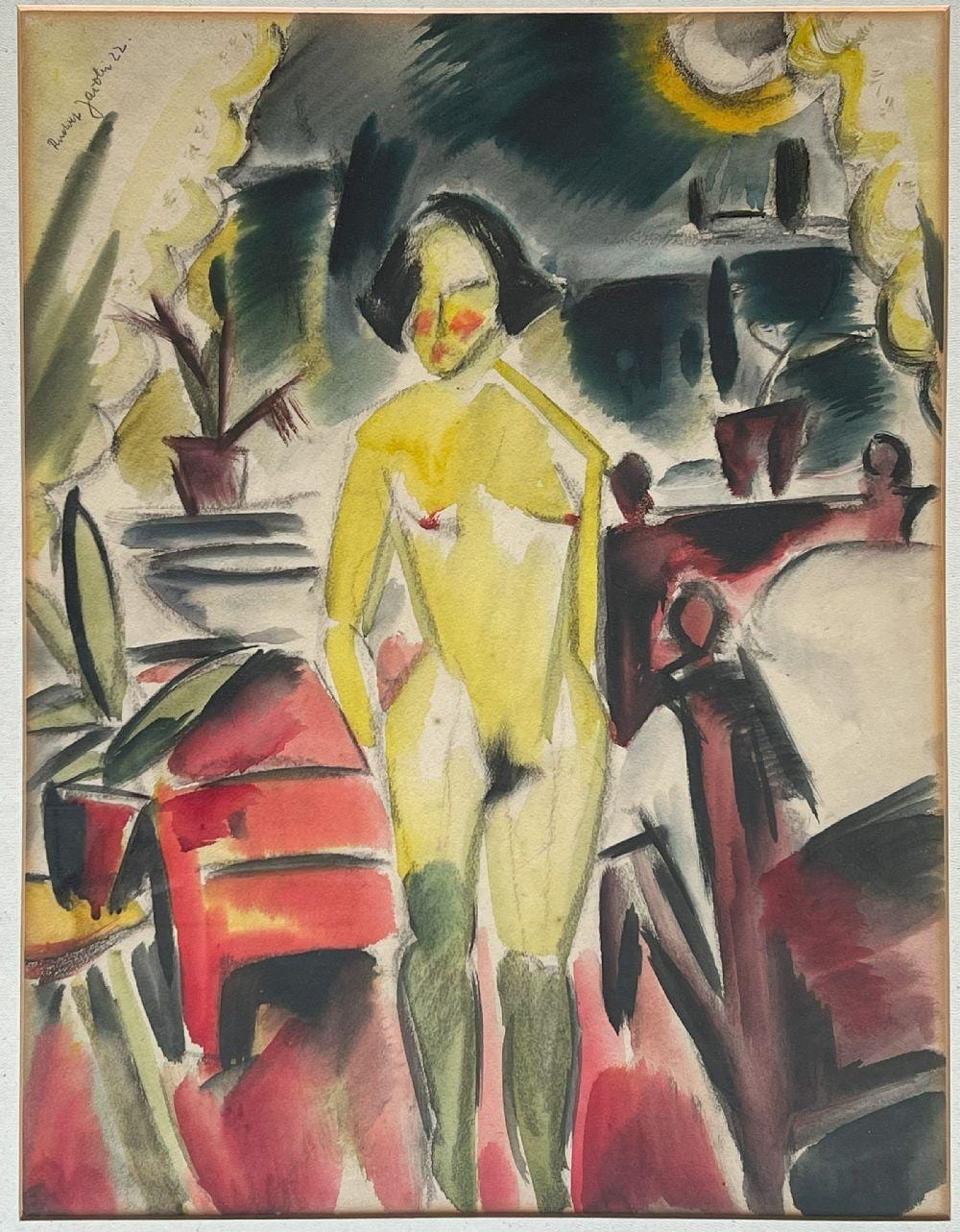Rudolf Jacobi comparable auction result: rudolf jacobi 1889 1972 weiblicher akt mischtechnik signiert und datiert 19 22 50 x 40 cm rudolf jacobi 1889 1972 fema