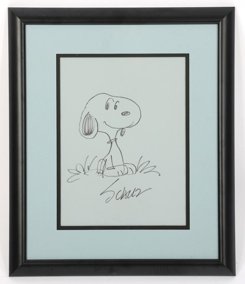 CHARLES SCHULZ SNOOPY DRAWING sold by Omnia Auctions, lot 72046 — auction record photograph