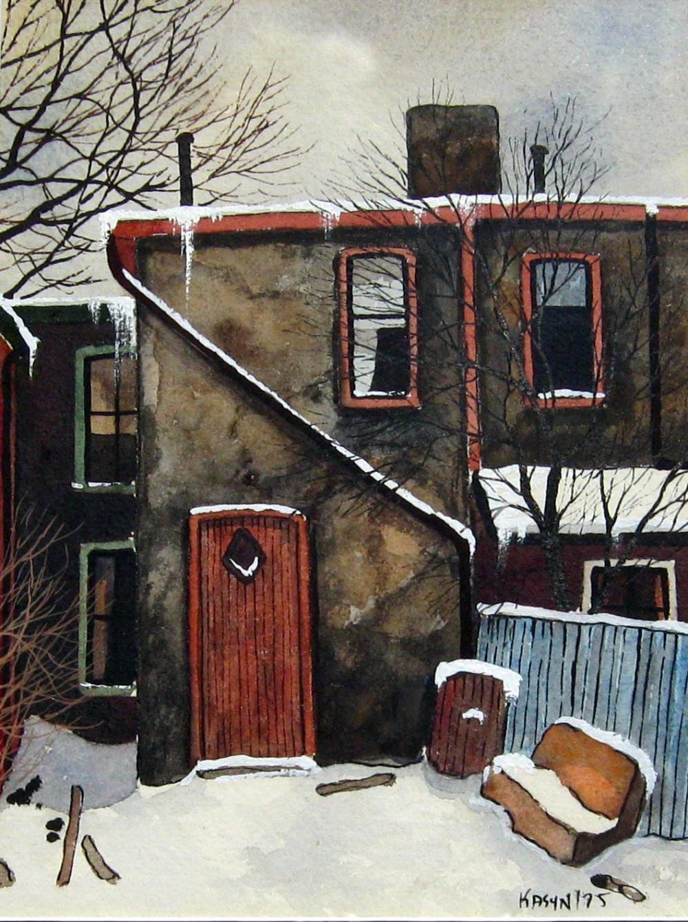 John Kasyn comparable auction result: john kasyn canadian 1926 2008 back of cameron street