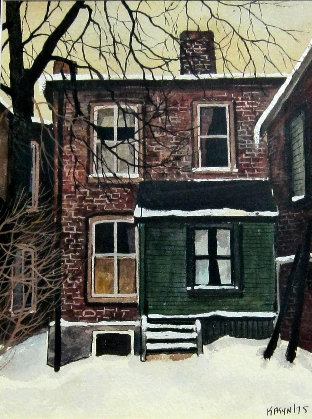 John Kasyn comparable auction result: john kasyn canadian 1926 2008 off kensington street alley
