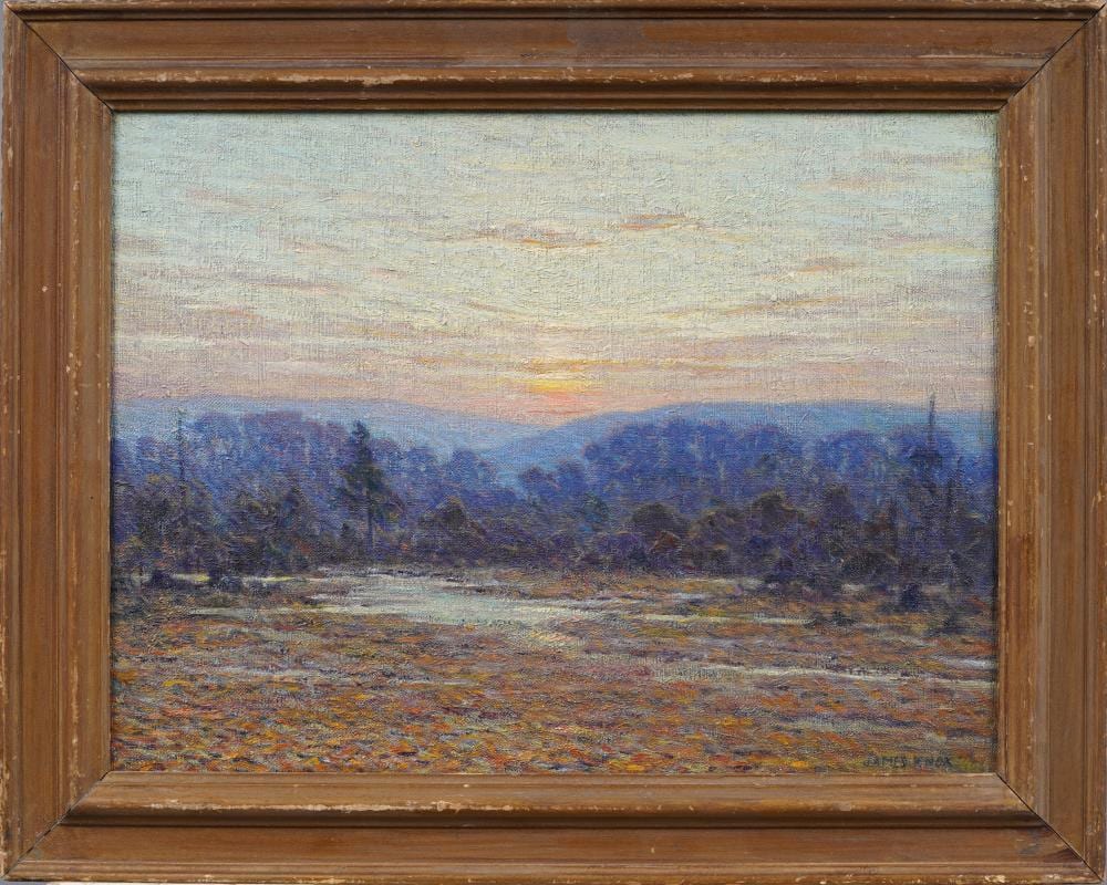 james knox 1866 1942 antique american impressionist sunrise landscape original oil painting · Curated Gallery Auctions · 2024-06-23 James Knox comparable auction result: james knox 1866 1942 antique american impressionist sunrise landscape original oil painting