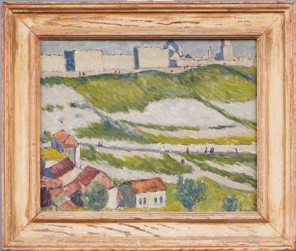 John Wells James comparable auction result: john wells james 1873 1951 antique important jewish jerusalem view framed oil painting