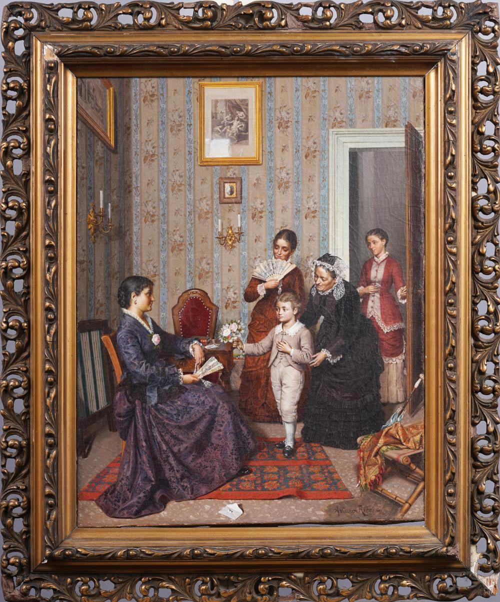 Arturo Ricci comparable auction result: arturo ricci 1854 1919 museum quality antique italian interior scene framed genre oil painting