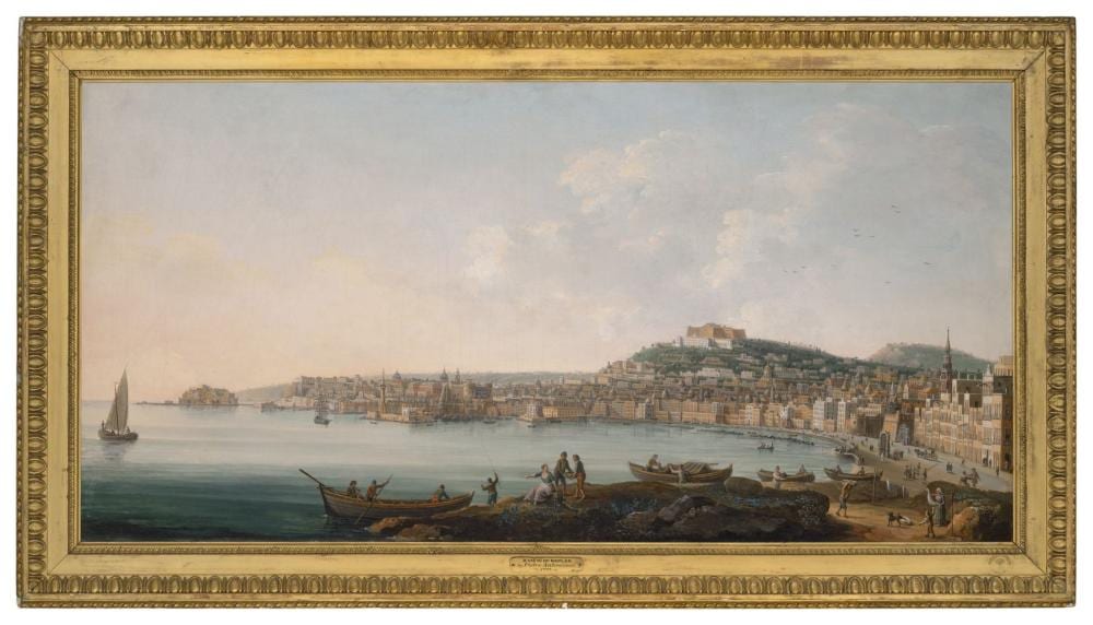Pietro Antoniani comparable auction result: pietro antoniani milan c 1740 1805 the bay of naples from the west with
