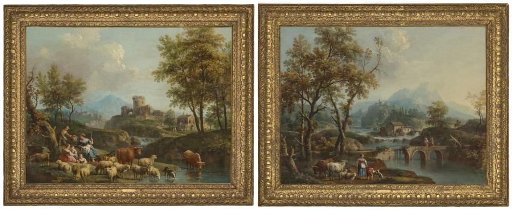 Giovanni Battista Cimaroli comparable auction result: giovanni battista cimaroli sal 1687 1771 venice an italianate lake land