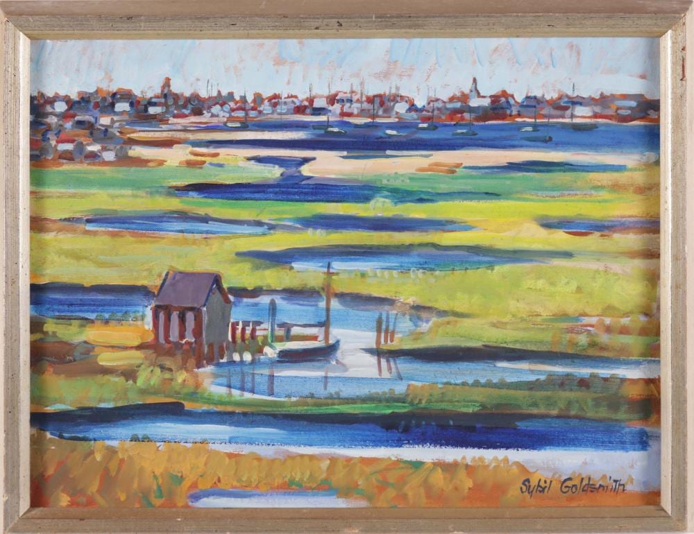 Sybil Goldsmith comparable auction result: sybil goldsmith view of the town of nantucket and monomoy creeks