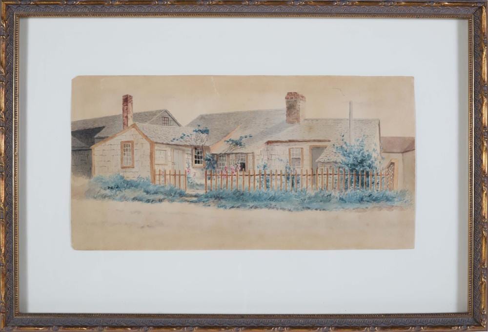 jane brewster reid watercolor on paper sconset cottage · Rafael Osona Auctions · 2024-07-06 Jane Brewster Reid comparable auction result: jane brewster reid watercolor on paper sconset cottage