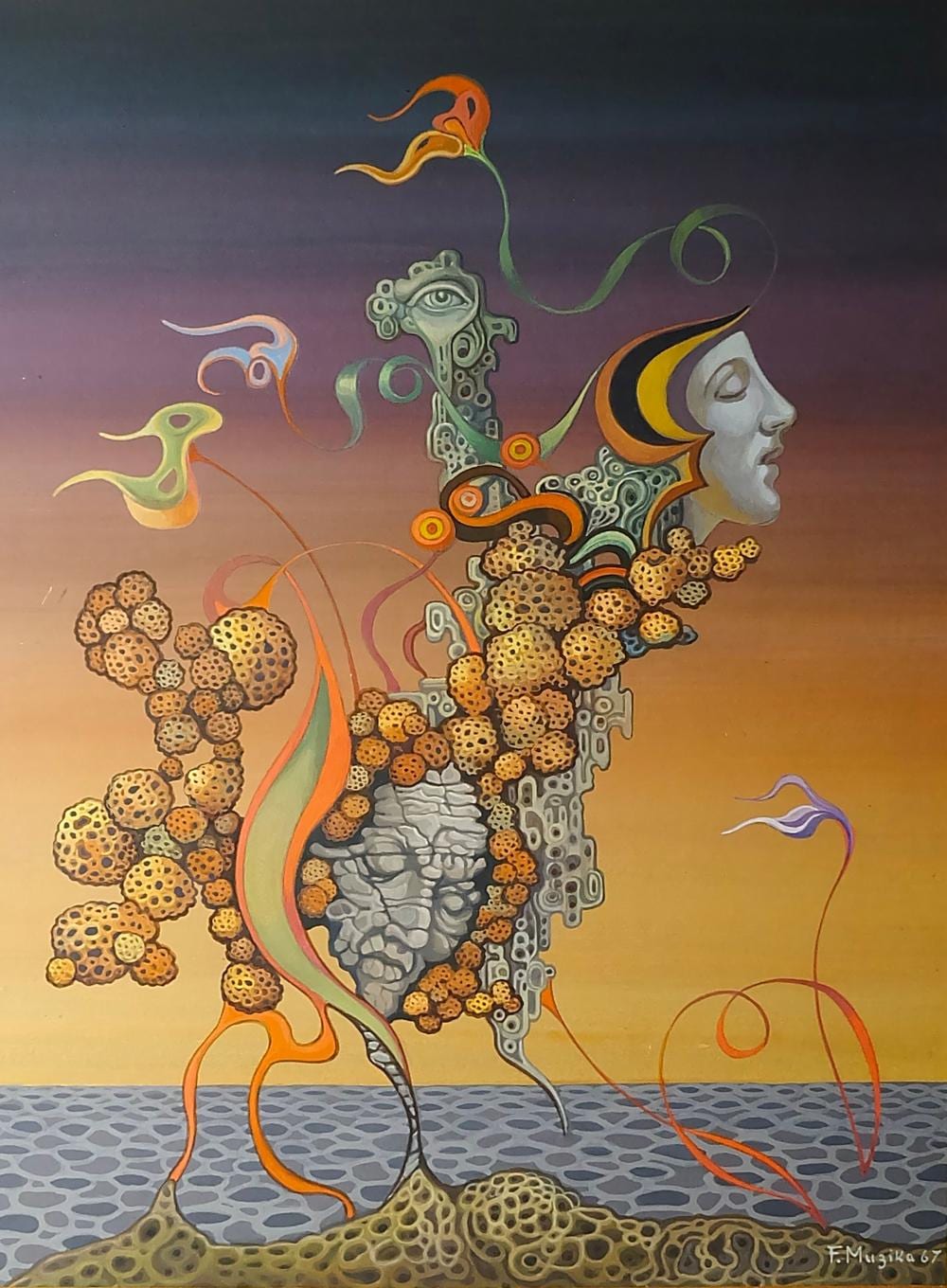 Frantisek Muzika comparable auction result: frantisek muzika 1900 1974 composition surr aliste 1967