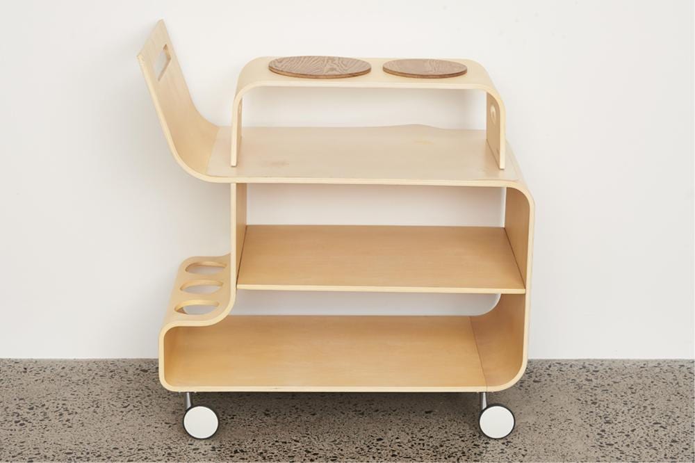 ross lovegrove british b 1958 serving trolley height 84 cm width 45 cm depth 78 cm · Shapiro Auctioneers · 2024-06-26 Ross Lovegrove comparable auction result: ross lovegrove british b 1958 serving trolley height 84 cm width 45 cm depth 78 cm