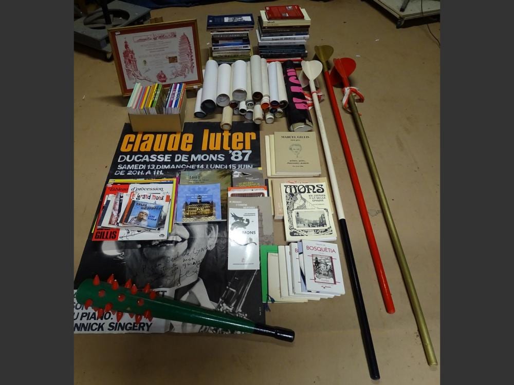 Marcel Gillis comparable auction result: item mons doudou theme marcel gillis books mons theater posters including autographed books on artists architecture armonaques jean deham