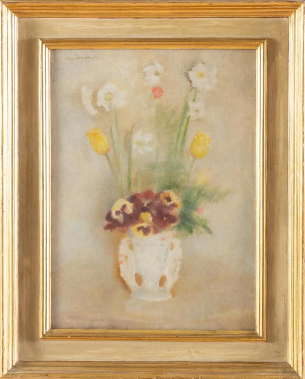 giovanni romagnoli faenza 1893 bologna 1976 viole del pensiero e giunchiglie · Gregory's Casa d'Aste · 2024-06-25 Giovanni Romagnoli comparable auction result: giovanni romagnoli faenza 1893 bologna 1976 viole del pensiero e giunchiglie