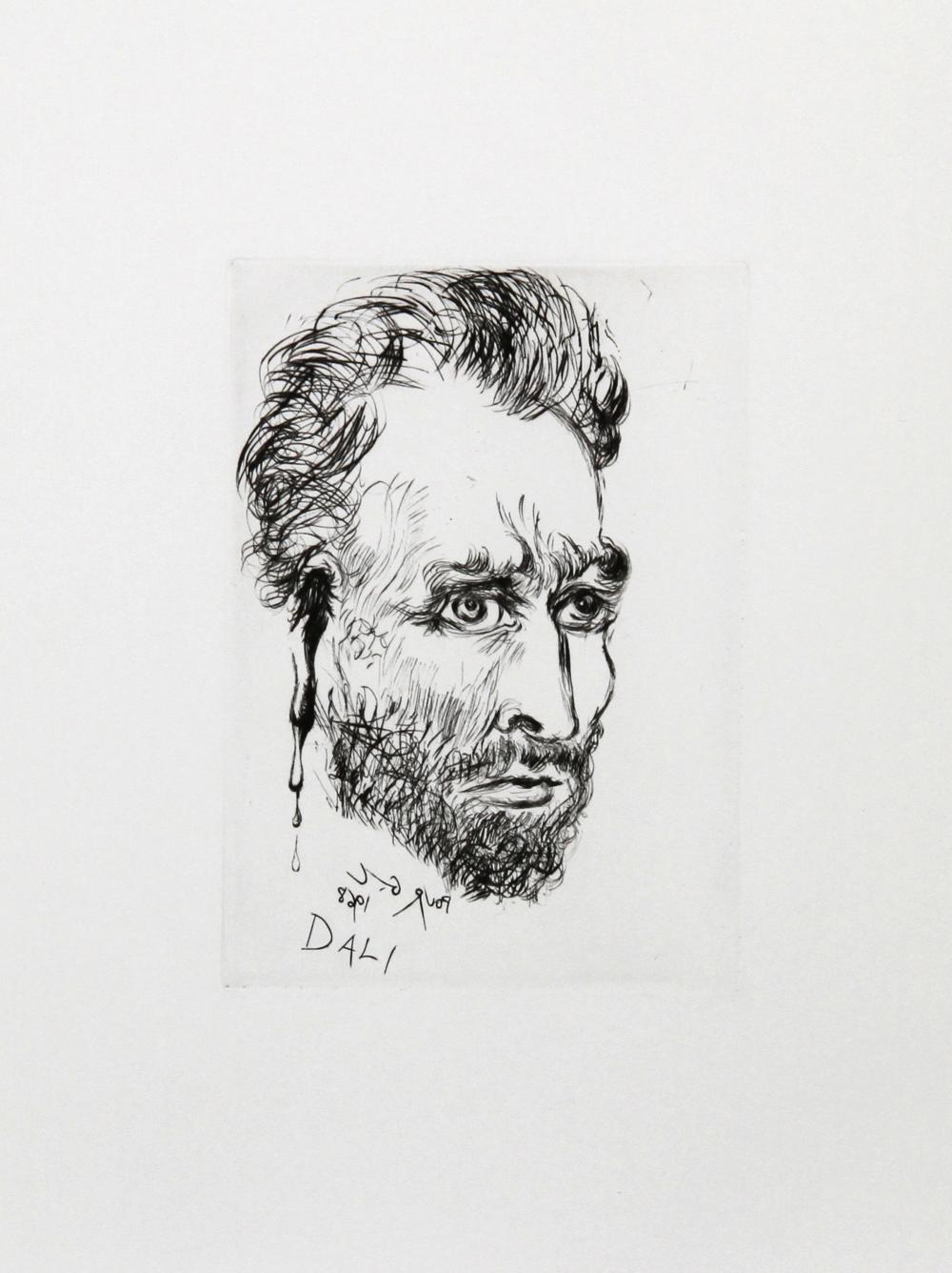 SALVADOR DALI, VAN GOGH, ETCHING sold by RoGallery, lot 1160 — auction record photograph
