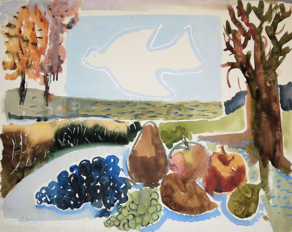 Hans (1905) Kuhn comparable auction result: hans kuhn stillleben mit taube signiertes aquarell von 1936