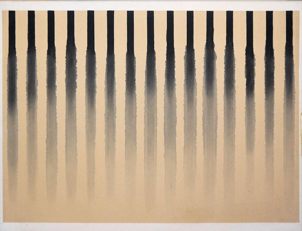 Eva Lootz comparable auction result: eva lootz ohne titel zwei acrylgem lde 1970er jahre