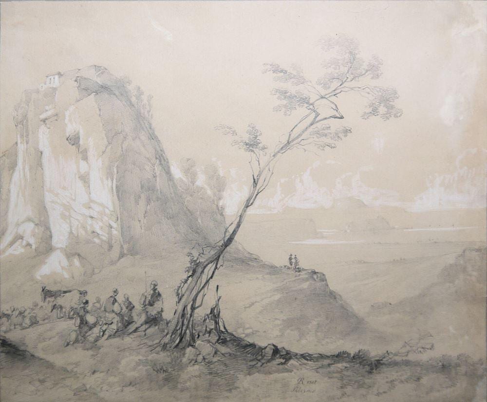 carl rottmann palermo gro e zeichnung mit wei h hung von der italienreise 1827 gerahmt · K&K – Auktionen in Heidelberg · 2024-07-13 Carl Rottmann comparable auction result: carl rottmann palermo gro e zeichnung mit wei h hung von der italienreise 1827 gerahmt