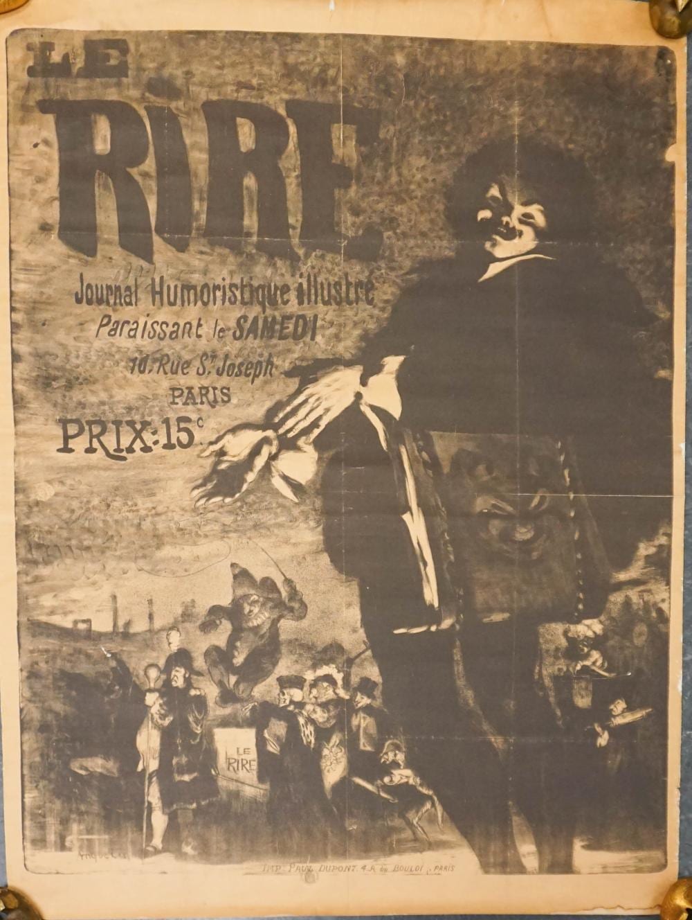 Louis Anquetin comparable auction result: louis anquetin french 1861 1932 le rire lithograph poster 1894 58 x 42 1 2 in 147 3 x 108 cm