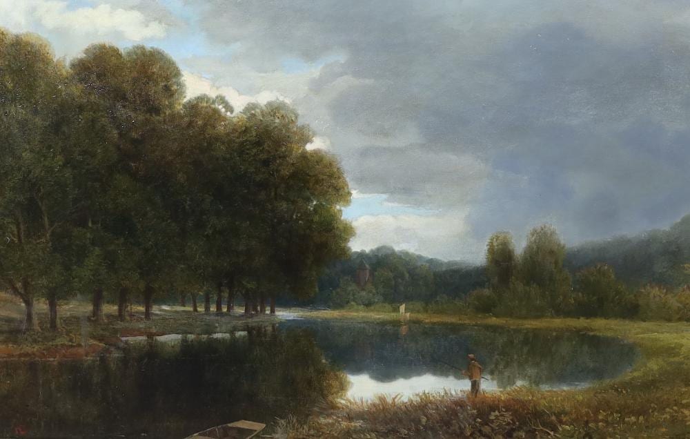 Henry Dawson comparable auction result: henry dawson british 1811 1874 a scene in the dukeries oil on canvas 40 x 60cm