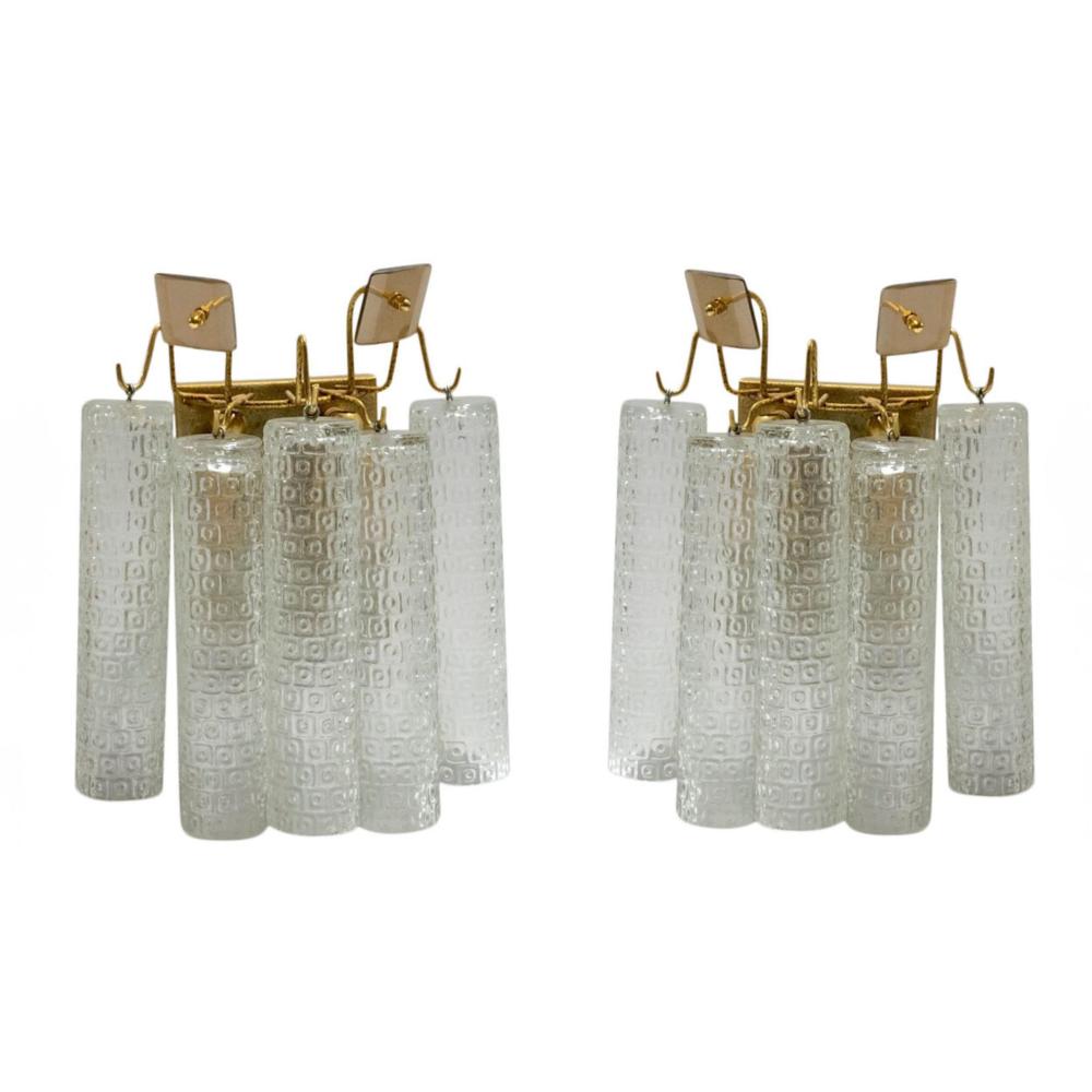 A pair of vintage wall sconces for Venini, Italian, circa 1970s sold by Gibson's, lot 198 — auction record photograph