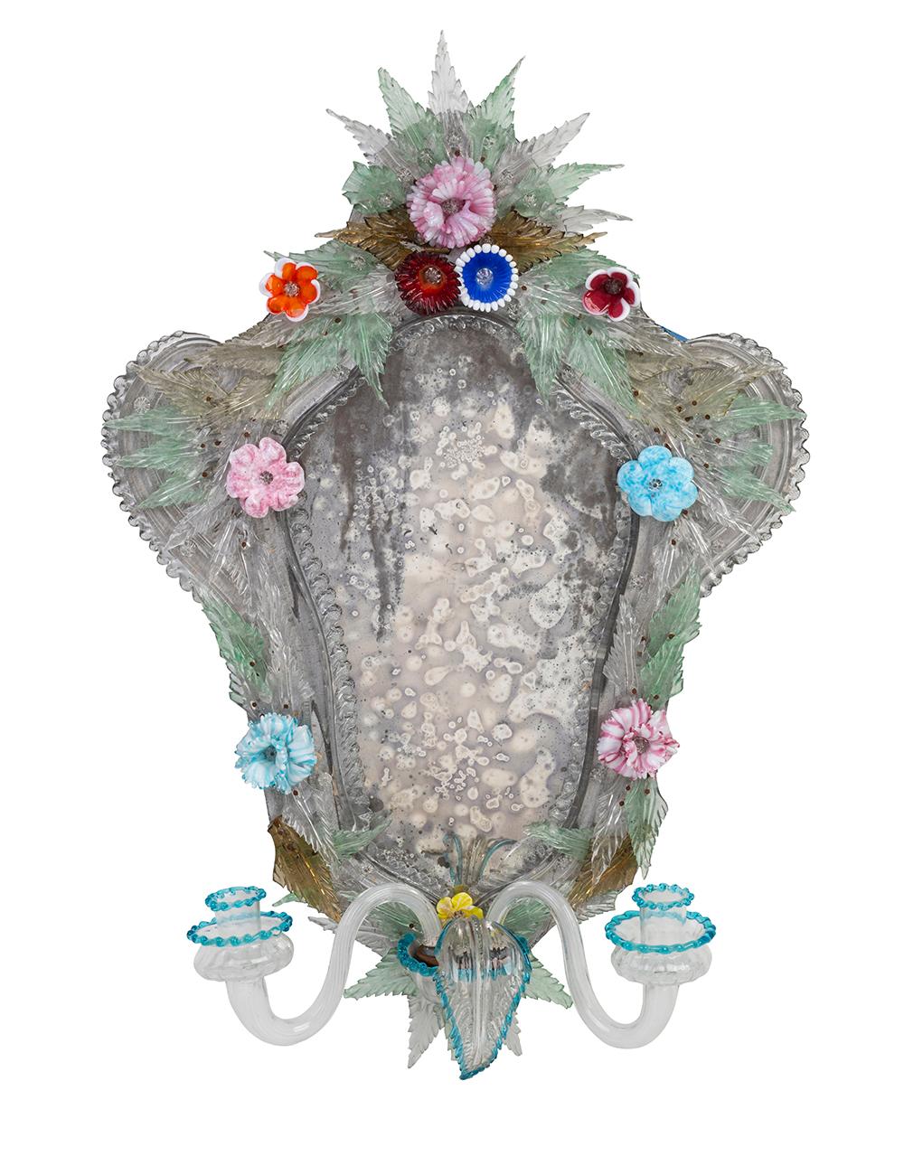 A vintage Venetian ornate Murano glass wall sconce, Italian, circa 1950s sold by Gibson's, lot 217 — auction record photograph