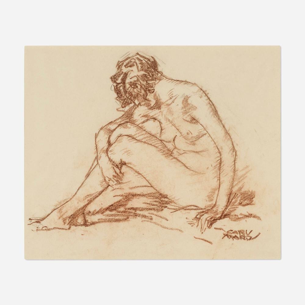 Carl von Marr comparable auction result: carl von marr seated nude
