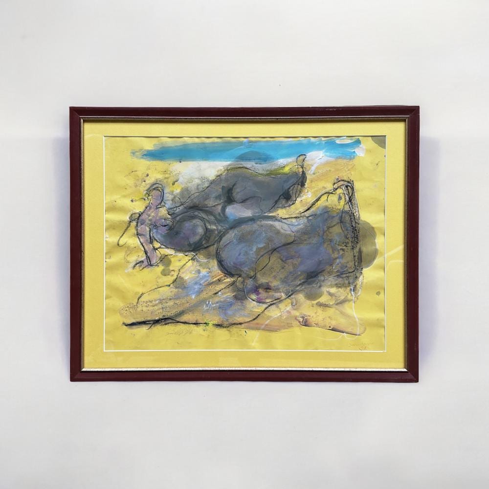 Bernard Damiano comparable auction result: bernard damiano 1926 2000 nus allong s sur fond jaune