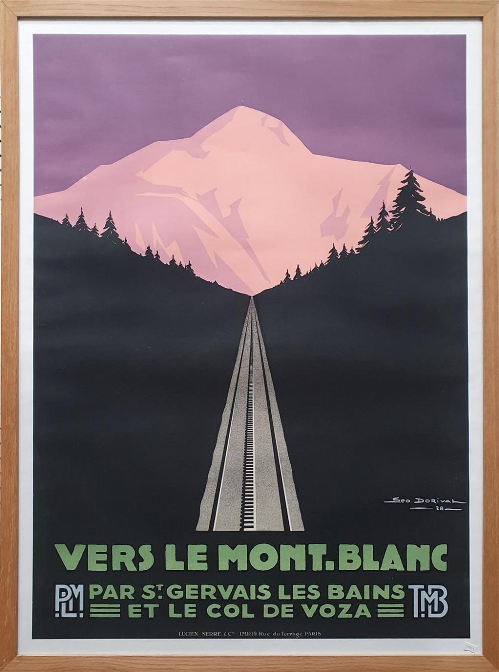 Georges Dorival comparable auction result: georges dorival france 1879 1968 vers le mont blanc morning lithographic poster in colours 1928 printed by lucien serre p
