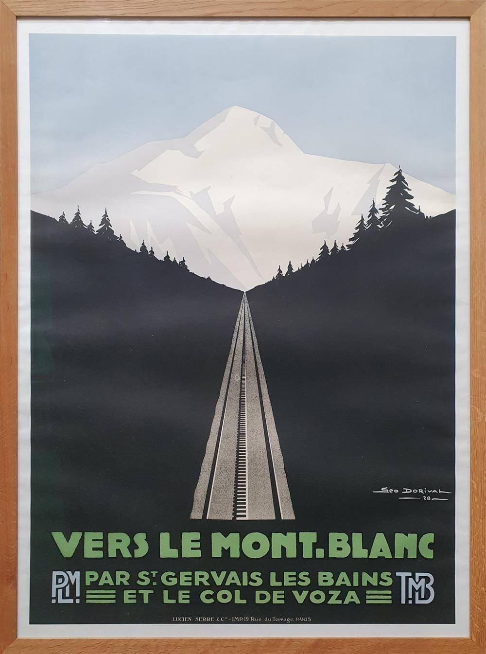Georges Dorival comparable auction result: georges dorival france 1879 1968 vers le mont blanc noon lithographic poster in colours 1928 printed by lucien serre pari