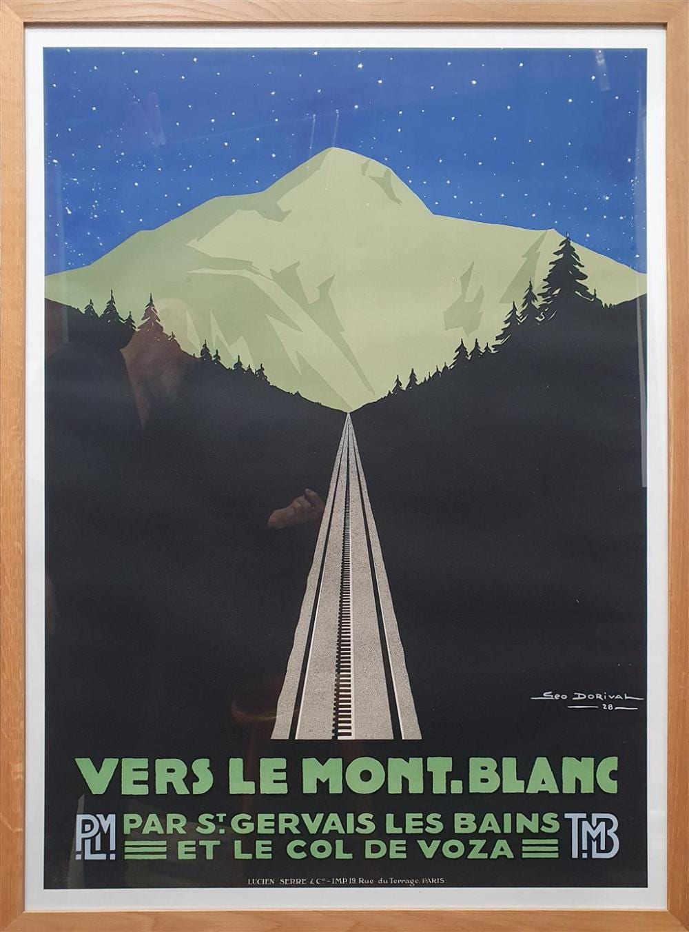 Georges Dorival comparable auction result: georges dorival france 1879 1968 vers le mont blanc eve lithographic poster in colours 1928 printed by lucien serre paris