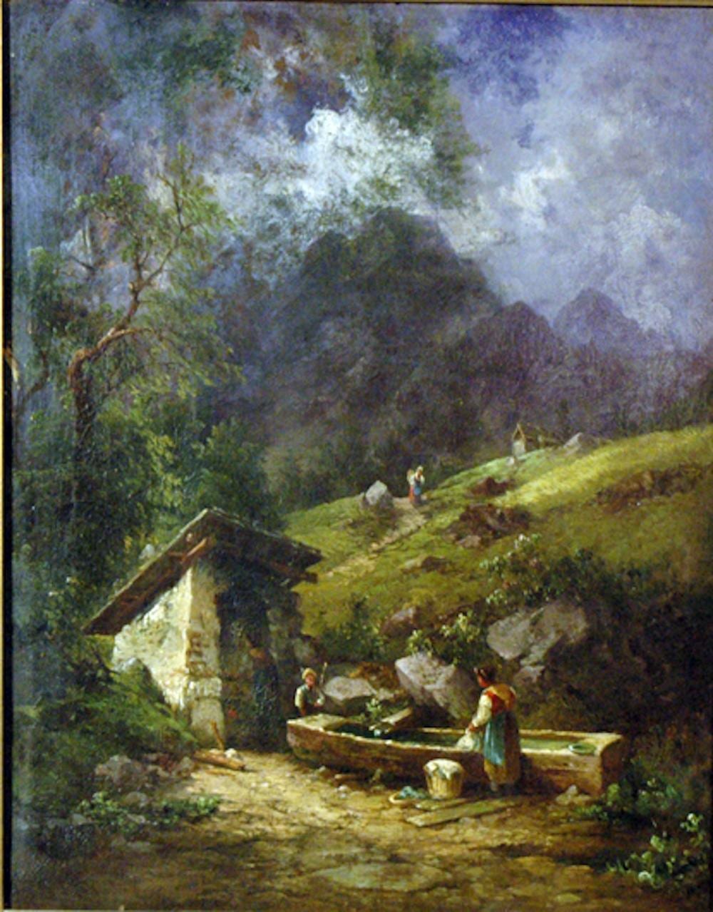 Georg (1823) Geyer comparable auction result: georg geyer oil on canvas