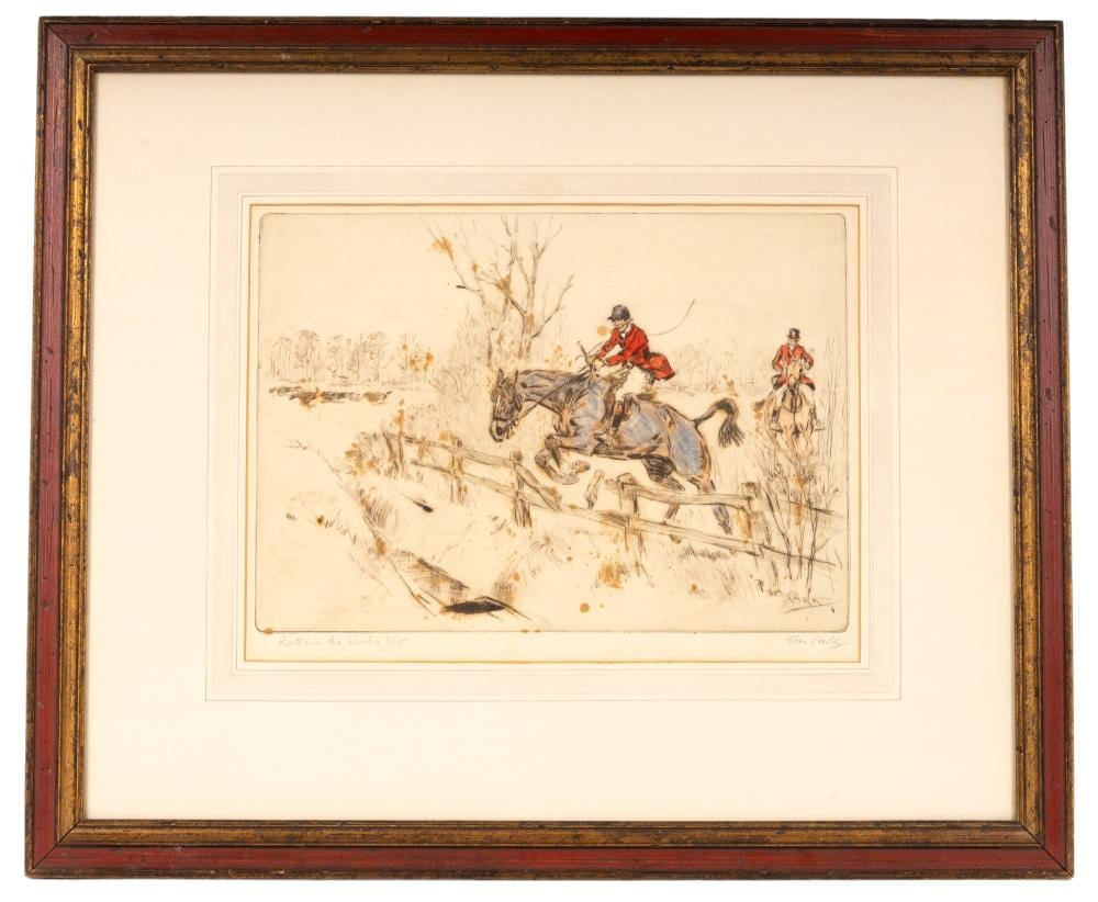 Thomas (1909) Carr comparable auction result: tom carr uk 1912 1977 hand colored etching