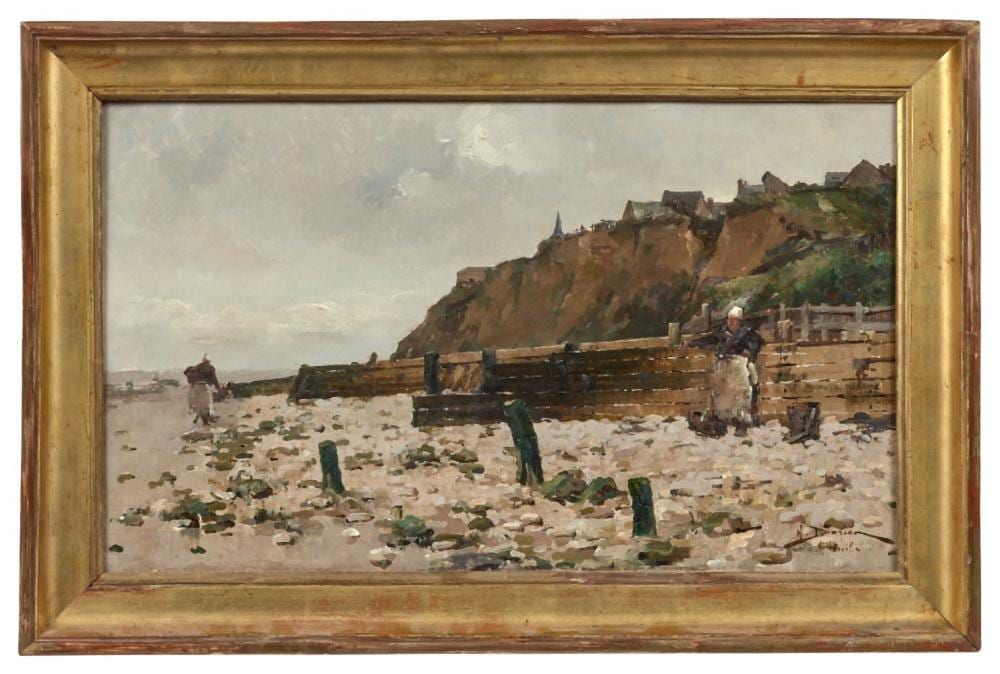 Henri-Gaston Darien comparable auction result: henri gaston darien 1864 1926 les ramasseuses de coquillages villervi