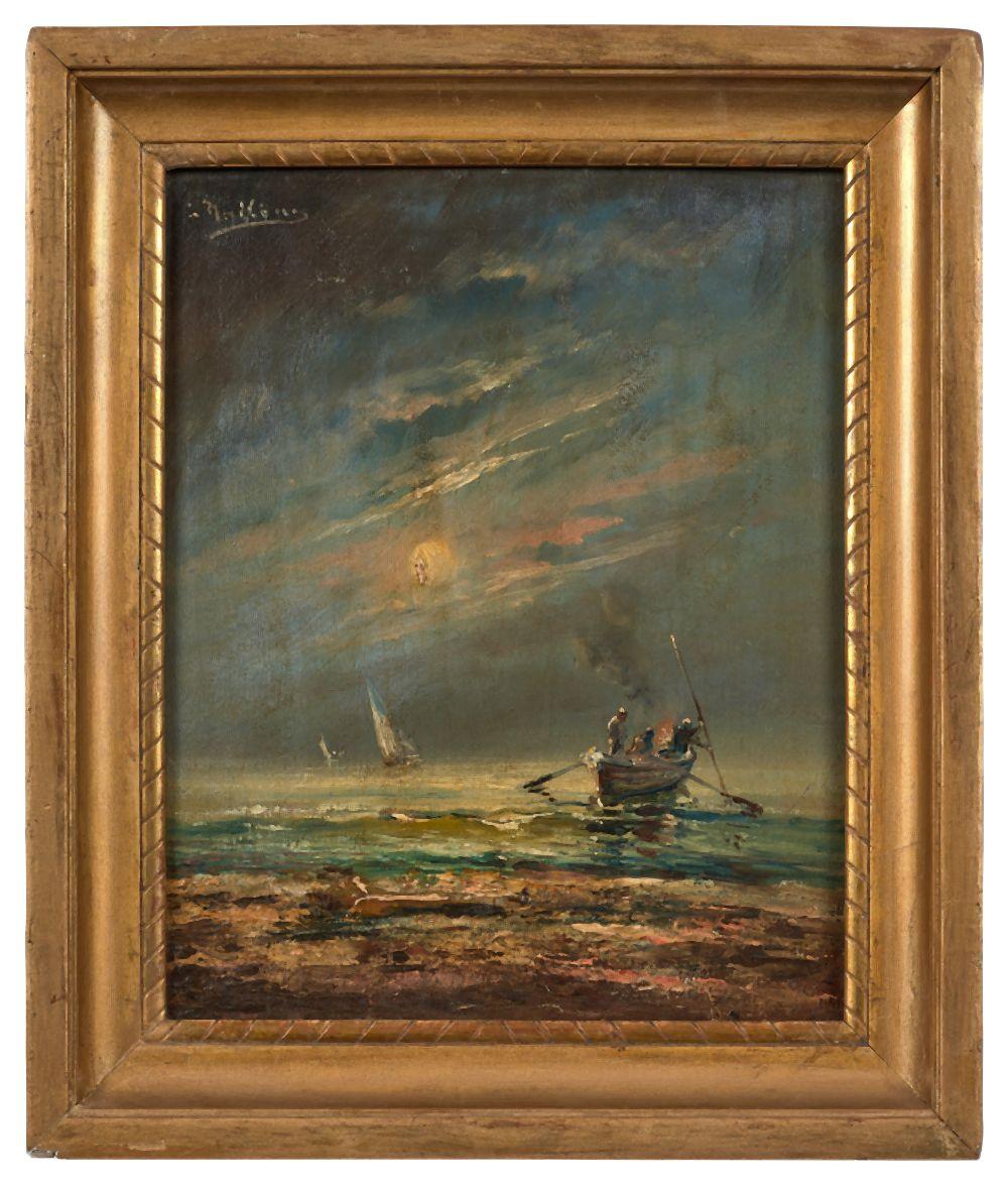 Louis Nattero comparable auction result: louis nattero 1870 1915 p che au lamparo huile sur panneau sign e