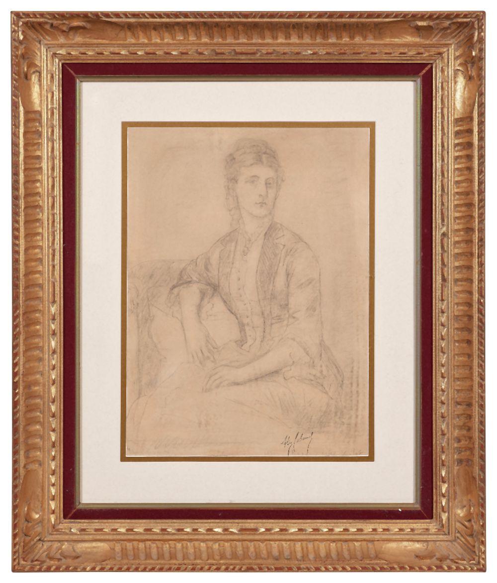 Alexandre Cabanel comparable auction result: alexandre cabanel 1823 1889 tude de portrait de femme dessin au cray