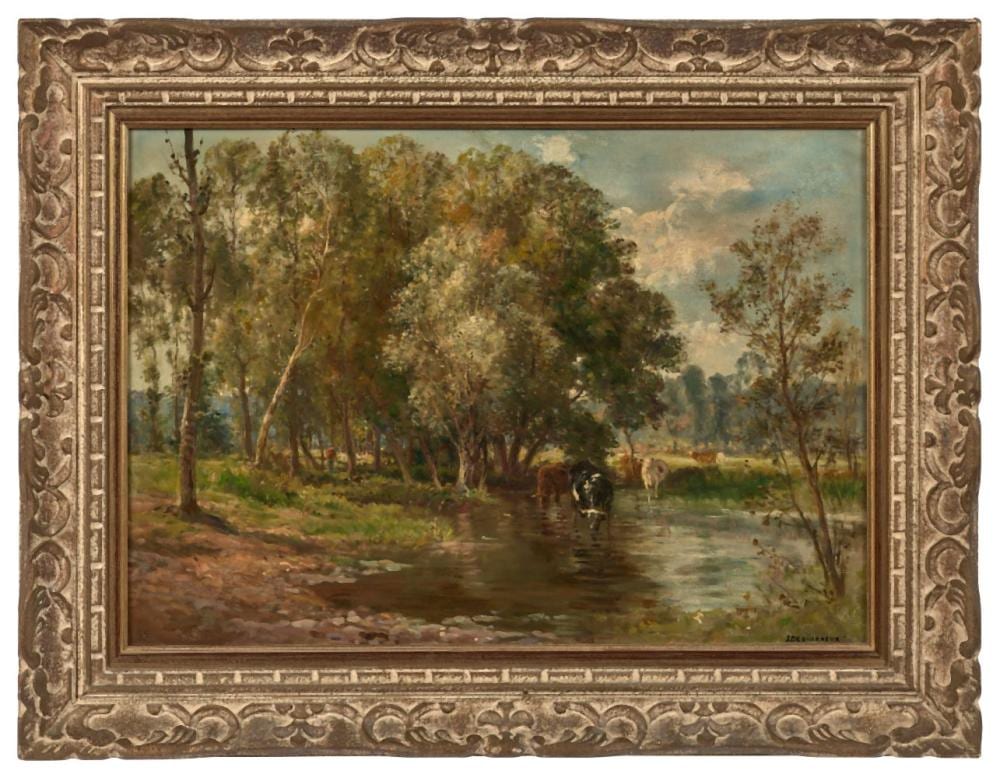 james desvarreux larpenteur 1847 1937 vaches s abreuvant huile sur t · Osenat · 2024-06-30 James Desvarreux-Larpenteur comparable auction result: james desvarreux larpenteur 1847 1937 vaches s abreuvant huile sur t