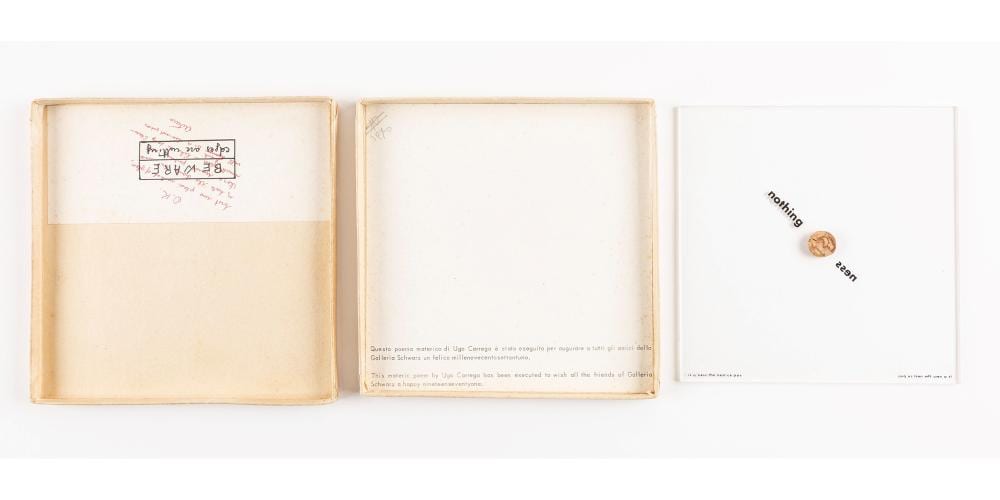 Ugo Carrega comparable auction result: ugo carrega 1935 2014 nothing ness is a ness the nest ce pas 1970
